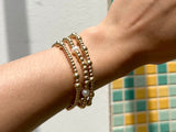 3mm+5mm Bead Pearl Bracelet Set in 14k Gold Filled | Little Sky Stone