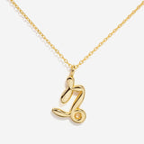 Capricorn Zodiac 14K Gold Plated Necklace | Little Sky Stone