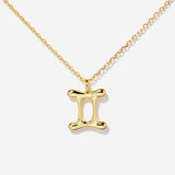 Gemini Zodiac 14K Gold Plated Necklace | Little Sky Stone