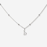 Tiny Lowercase Initial Sterling Silver Necklace | Little Sky Stone