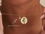 Chrysanthemum November Birth Flower Necklace | Little Sky Stone