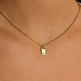Tag Initial Necklace for Mom in 14k Gold Filled | Three Tags | Little Sky Stone
