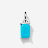 Turquoise December Birthstone Silver Charm | Little Sky Stone