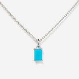 Turquoise December Birthstone Silver Necklace | Little Sky Stone