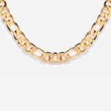 Chunky Figaro Chain Necklace in 14K Gold