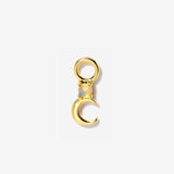 Crescent Moon Opal Charm in 14K Gold Over Sterling Silver