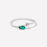Serpentine Emerald Sterling Silver Ring