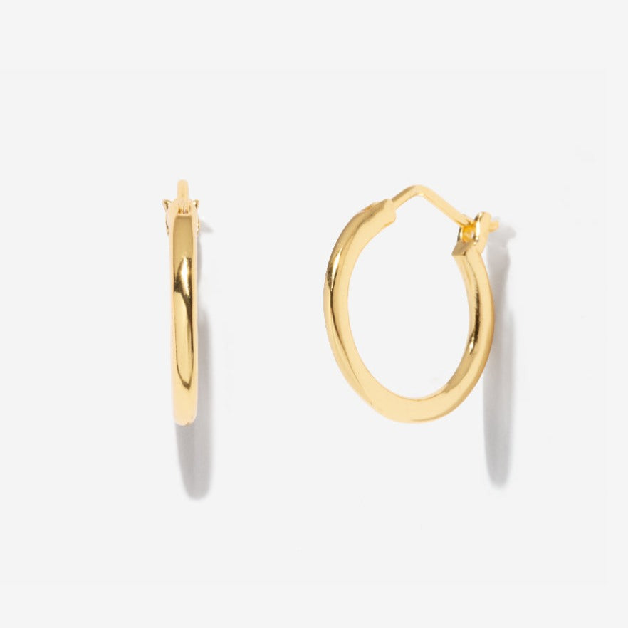 Tiny Hoops Earrings in 14K Gold Over Sterling Silver