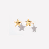 Tiny Star Stud Earrings in Gold Plated Silver
