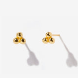 Tri Cluster 14K Gold Filled Stud Earrings