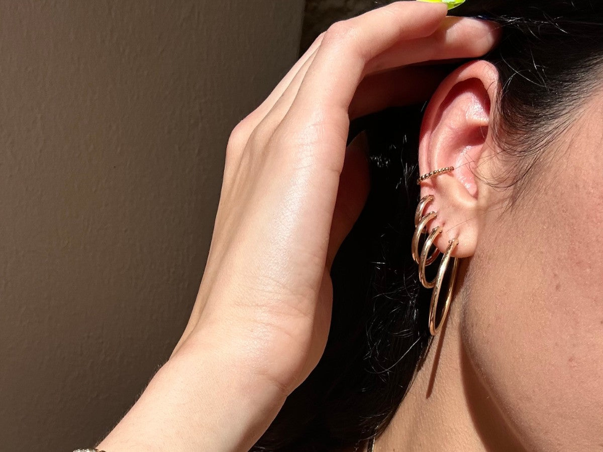 35mm Gold Filled Hoop Earrings | Little Sky Stone