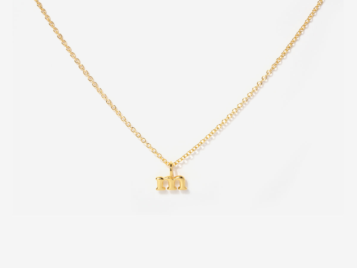 Tiny Lower Case Initial Gold Charm | Little Sky Stone