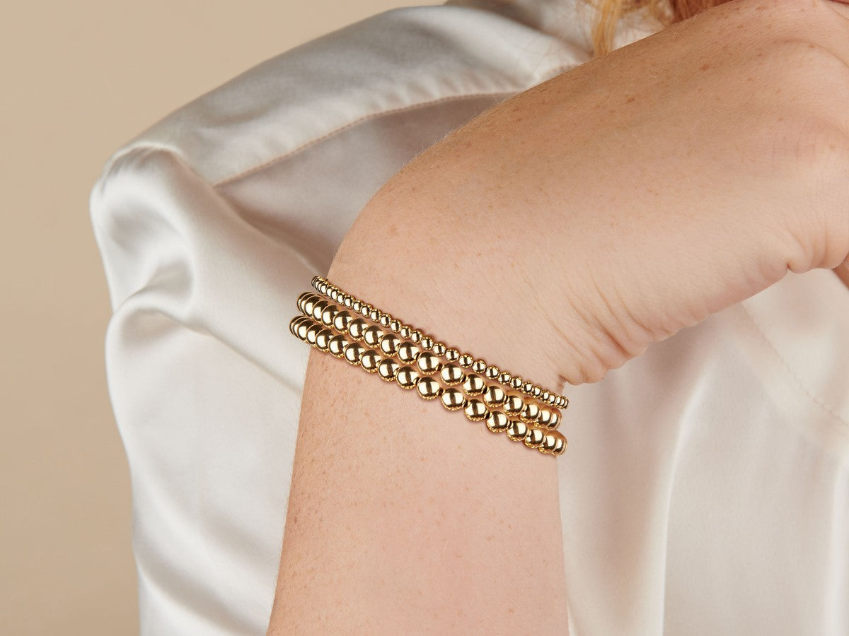 3+3+3mm 14k Gold Filled Bead Bracelets | Little Sky Stone