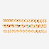 3+4+6mm Enamel Bead Bracelet Set in 14k Gold Filled | Little Sky Stone