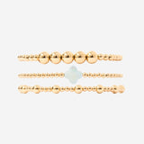 3mm Clover Bead Bracelet Set in 14k Gold Filled | Little Sky Stone