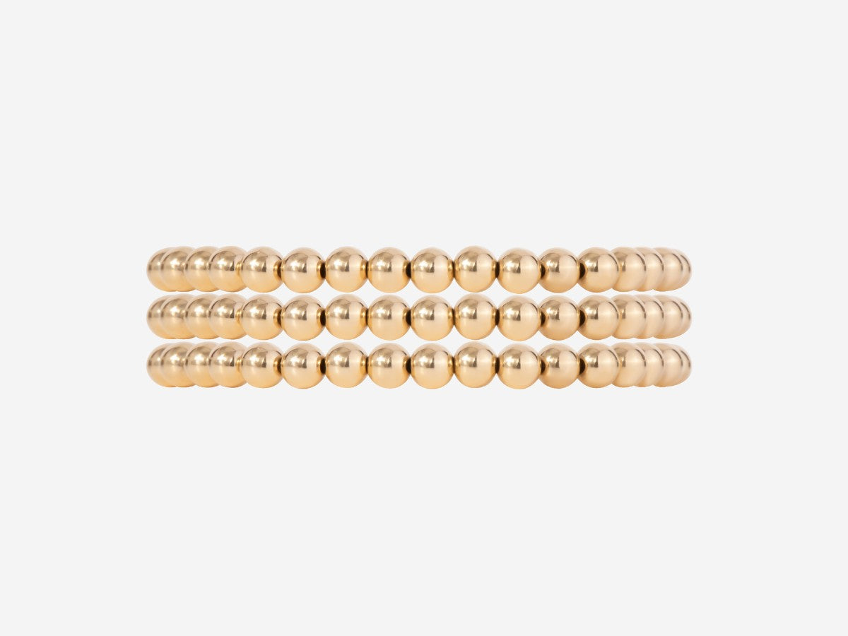 5+5+5mm 14k Gold-Filled Bead Bracelets | Little Sky Stone