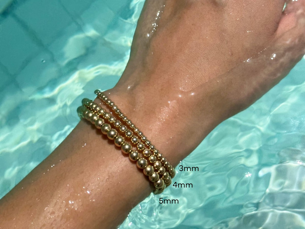 5mm Bead 14K Gold Filled Stacking Bracelet | Little Sky Stone