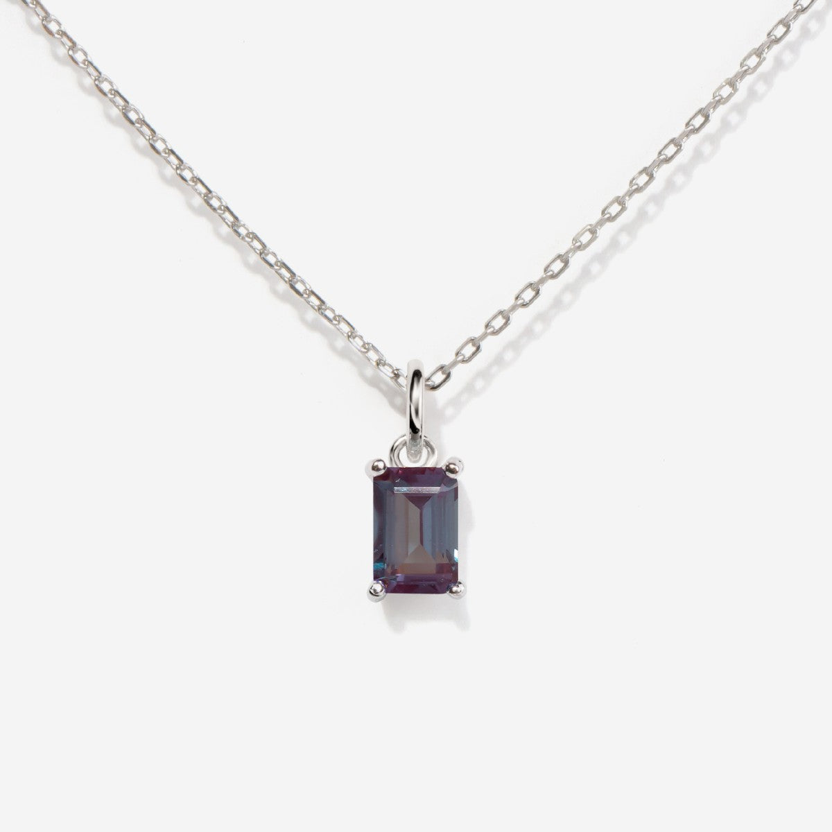 June Birthstone Alexandrite Silver Necklace – Little Sky Stone display picture 1