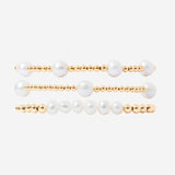 Alternating Pearl Gold Bead Bracelet Set in 14k Gold Filled | Little Sky Stone