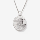 April Birth Flower Daisy Silver Necklace