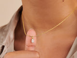 Baguette Aquamarine March Birthstone Necklace | Little Sky Stone