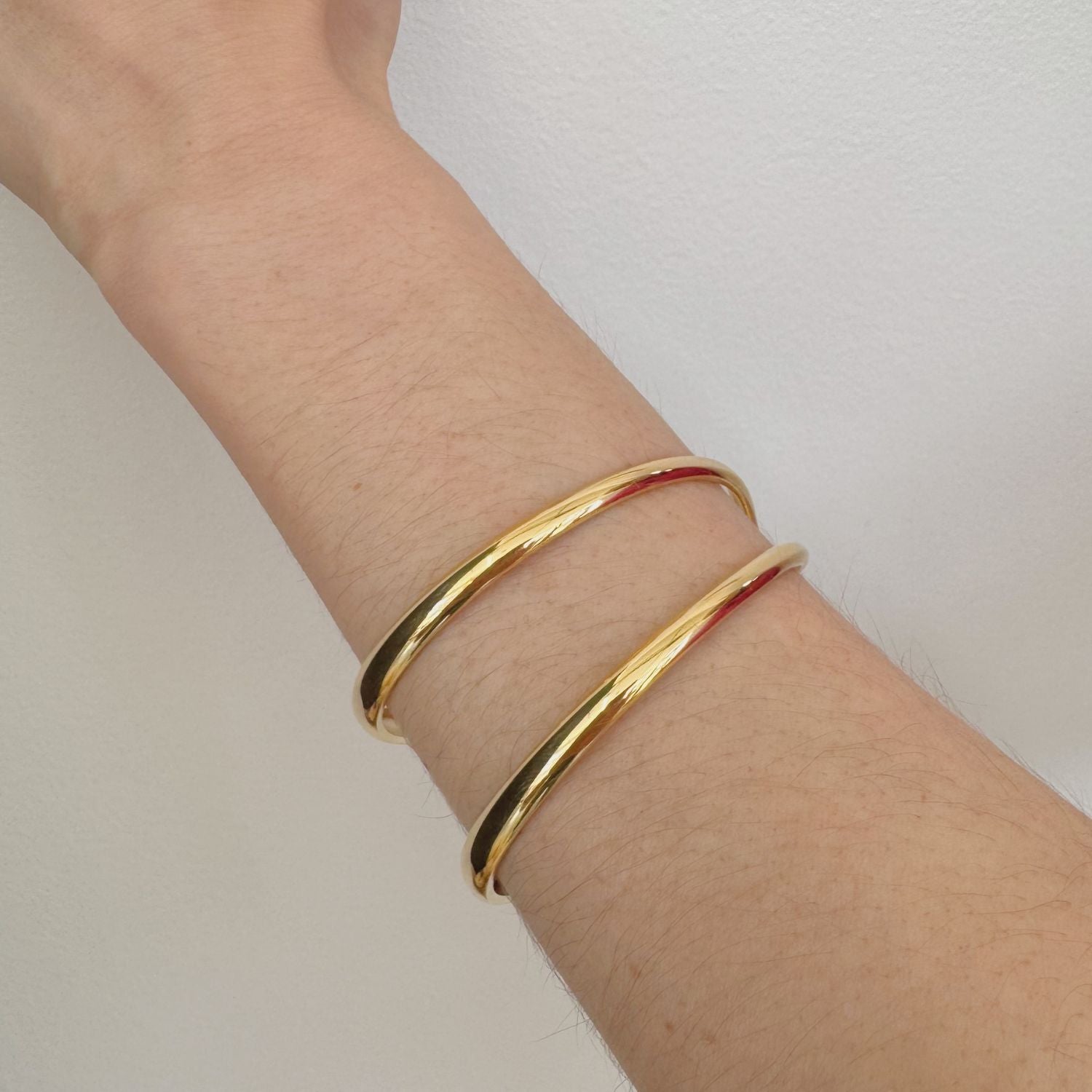 Arc Cuff Bracelet in 14k Gold Stainless Steel