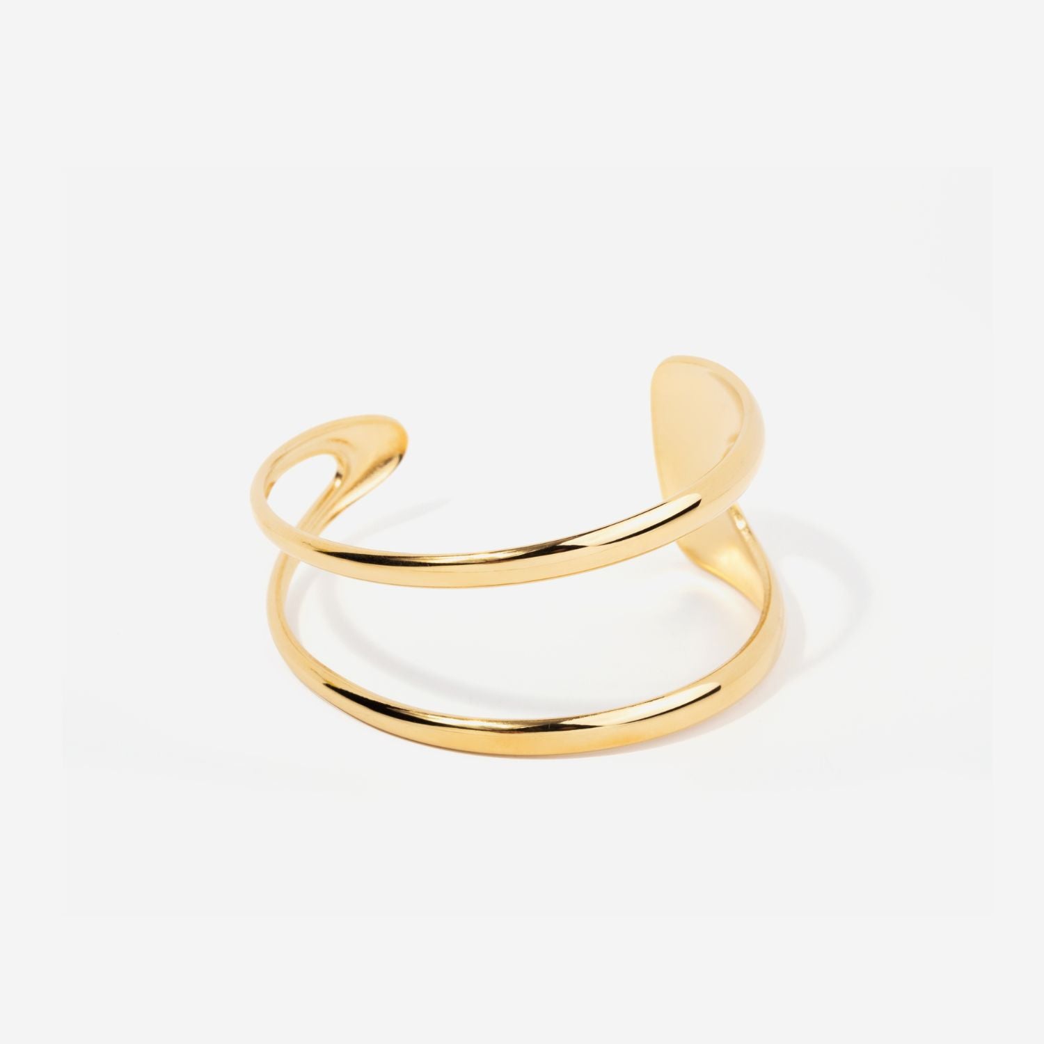 Arc Cuff Bracelet in 14k Gold Stainless Steel