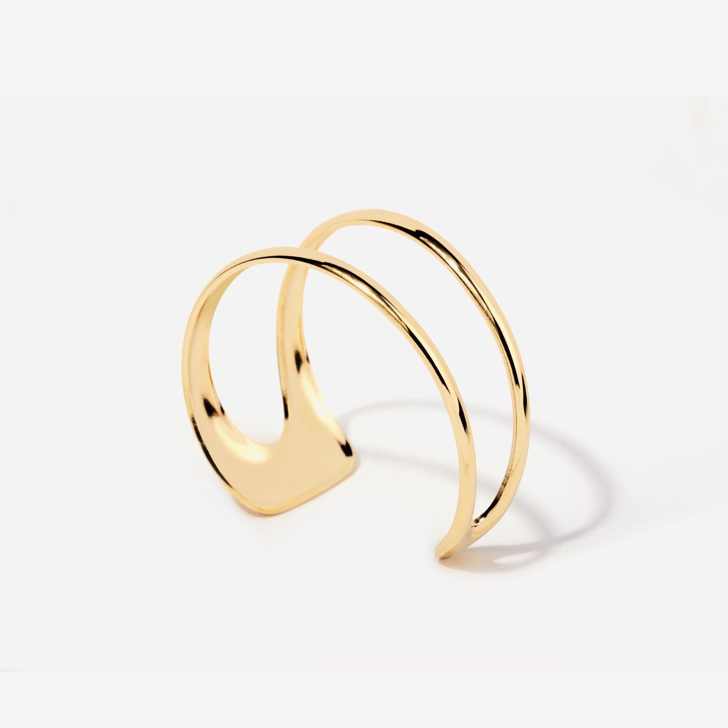 Arc Cuff Bracelet in 14k Gold Stainless Steel