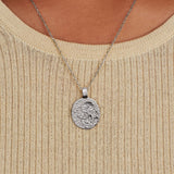 Poppy August Birth Flower Silver Necklace