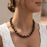 Camille Beaded Tiger Eye Necklace