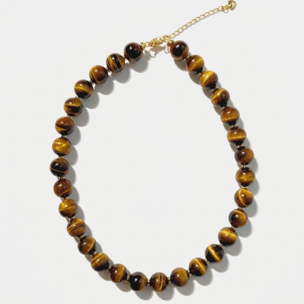 Camille Beaded Tiger Eye Necklace