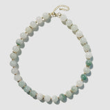 Beaded Green Gemstone Necklace Camille