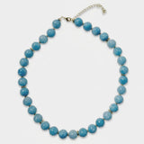 Beaded Ocean Blue Gemstone Necklace Camille