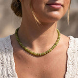 Beaded Olive Green Necklace Veronica