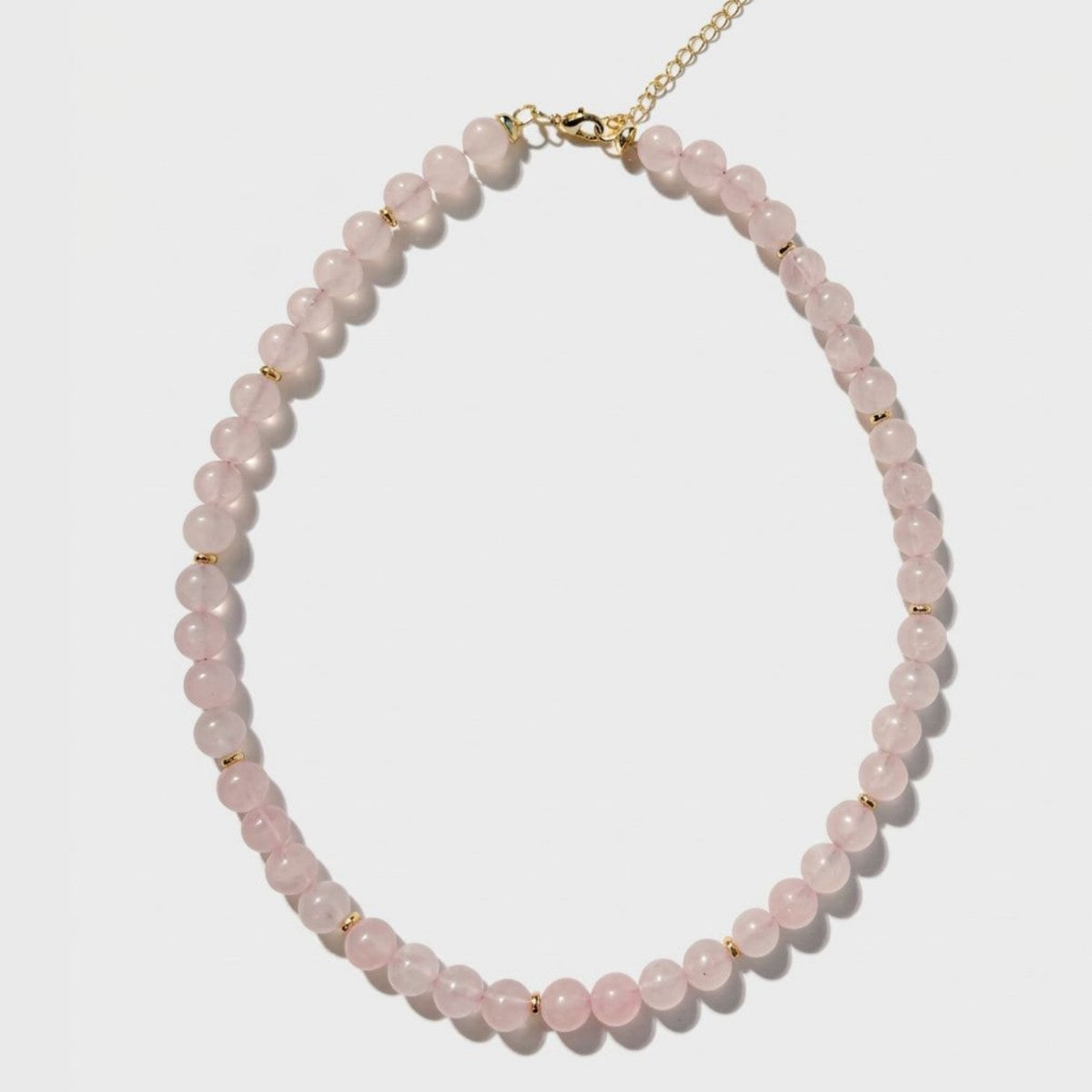 Beaded Pink Gemstone Necklace Chloe