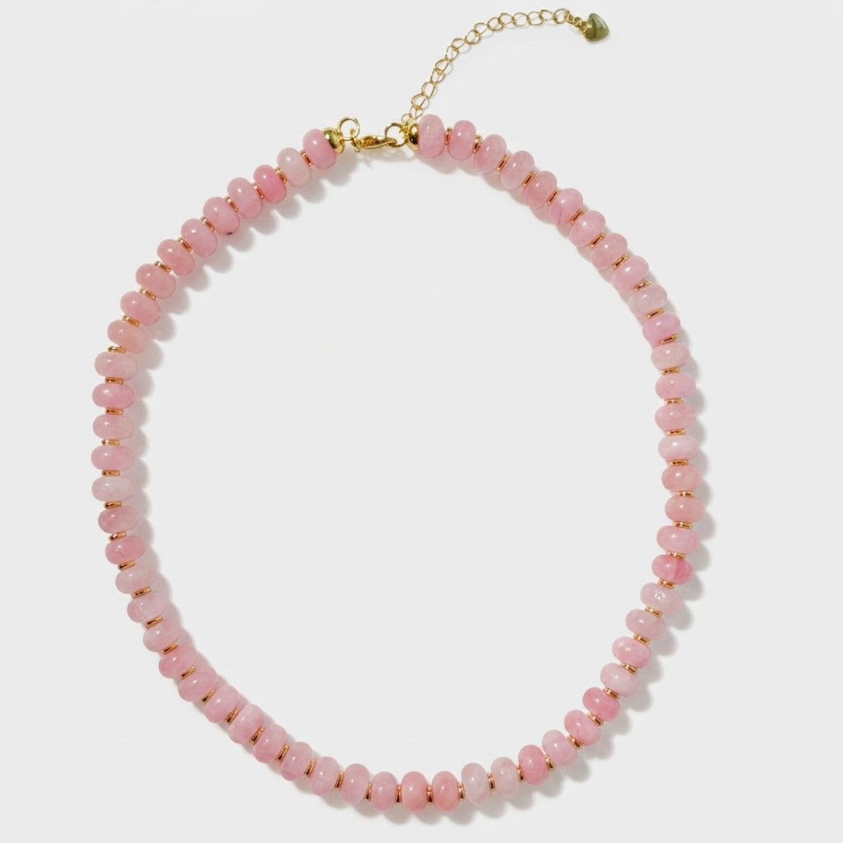Beaded Pink Gemstone Necklace Veronica