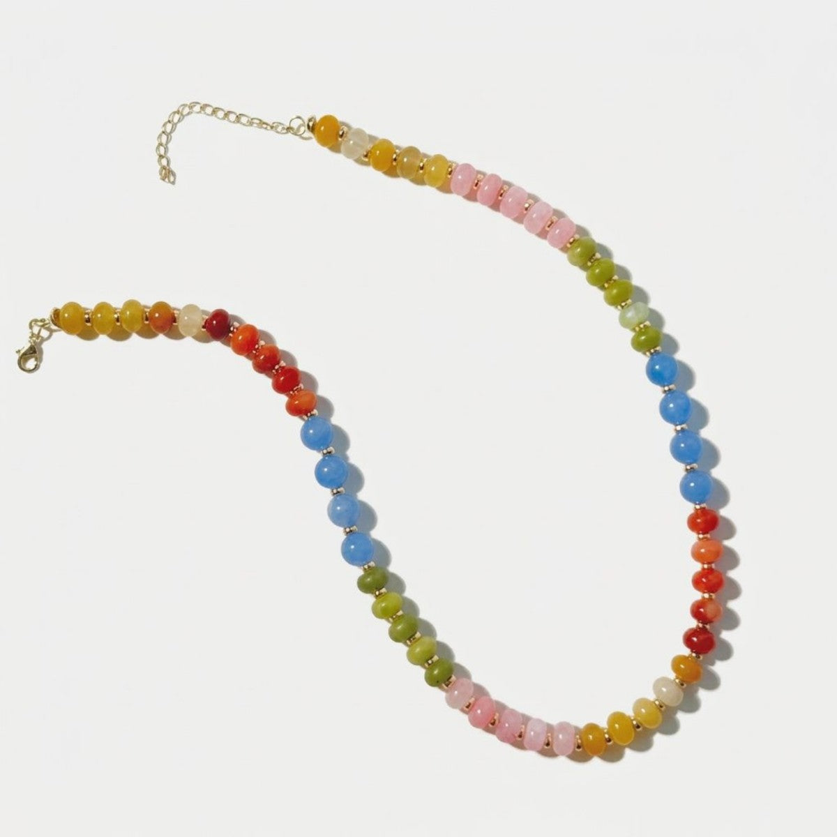 Beaded Multi-color Gemstone Necklace Veronica