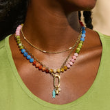 Beaded Multi-color Gemstone Necklace Veronica