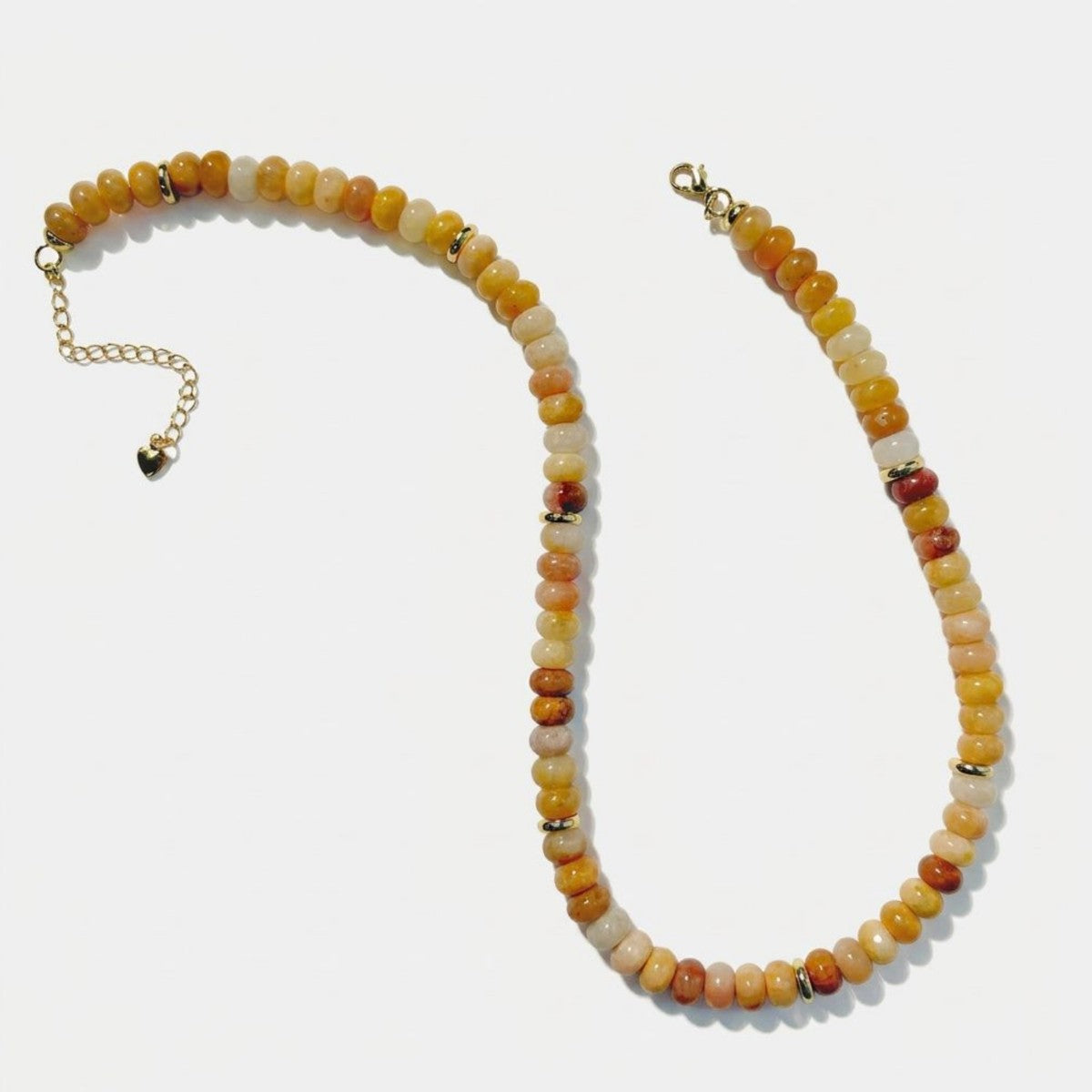 Beaded Yellow Gemstone Necklace Veronica