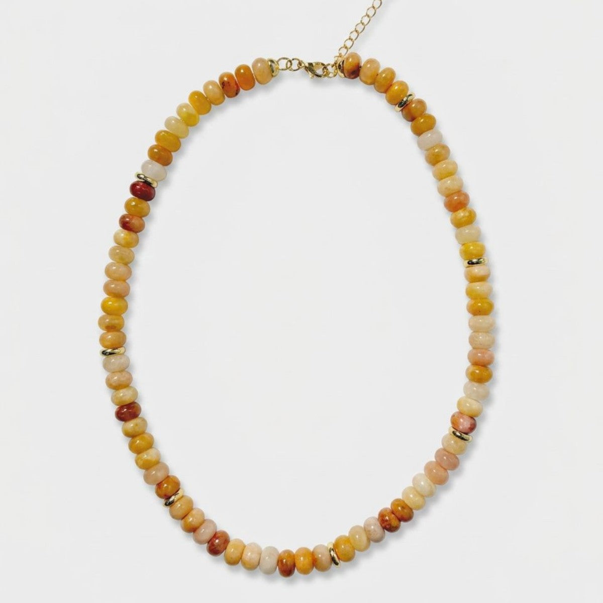 Beaded Yellow Gemstone Necklace Veronica