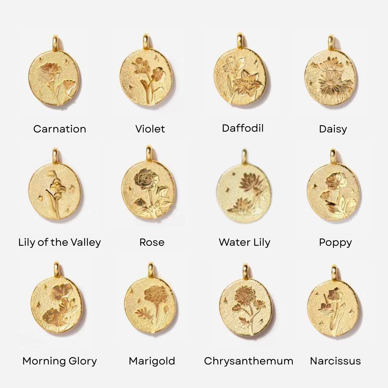 Daisy Birth Flower Necklace - Apr