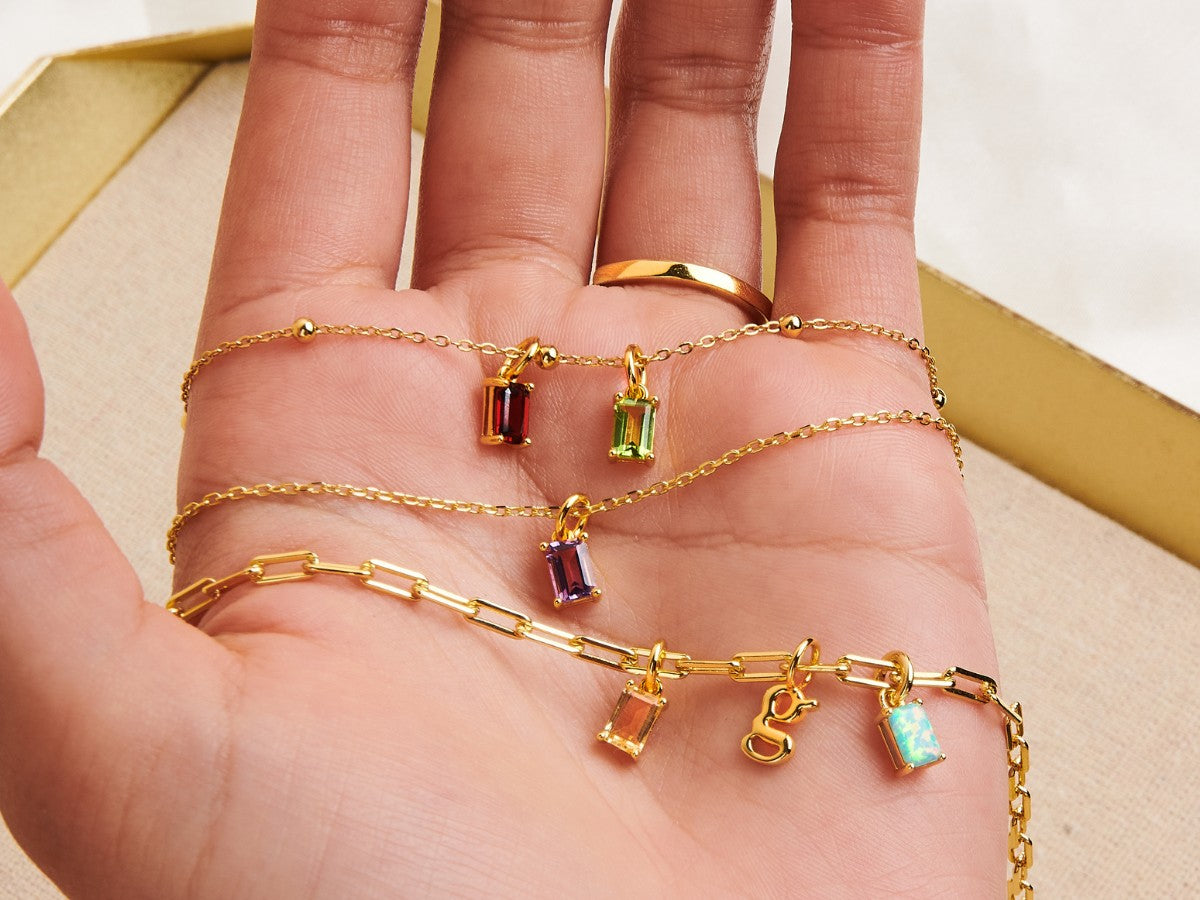 Birthstone Charm Necklaces | Little Sky Stone