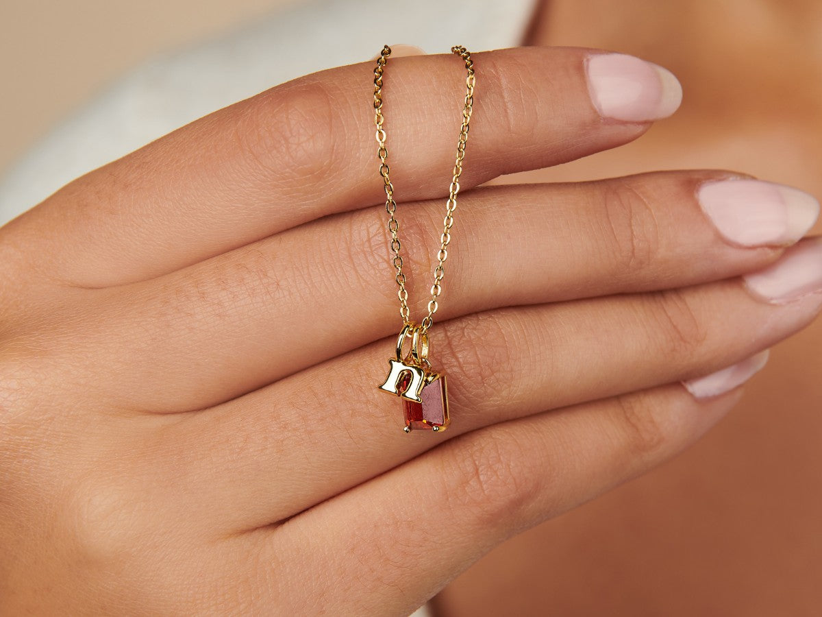 Personalized Birthstone Necklace for Mom, Custom Initial Jewelry – Sprig  Jewelry