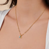 Birthstone Initial Necklace - kenzie