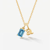 Personalized Birthstone Initial Necklace | Little Sky Stone