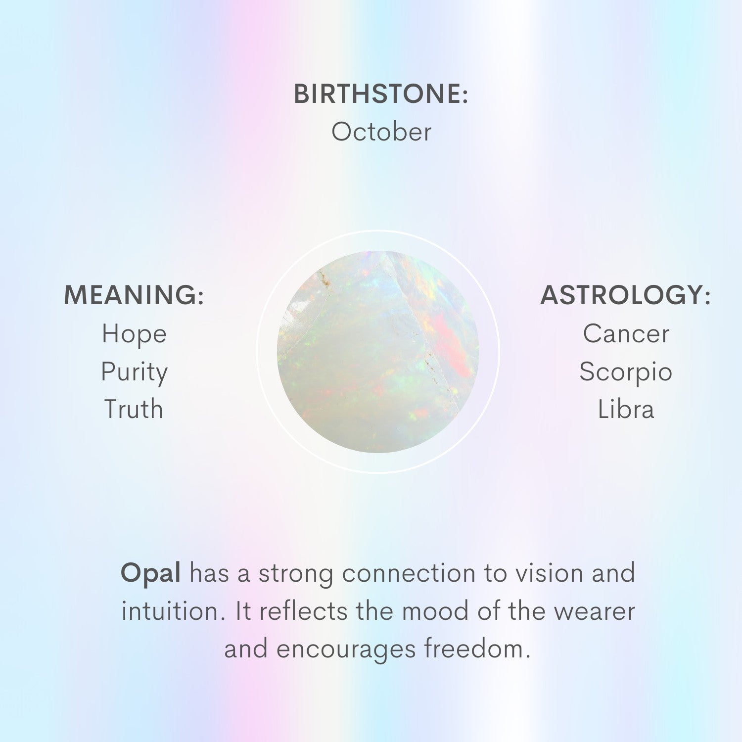 Opal Birthstone Meaning