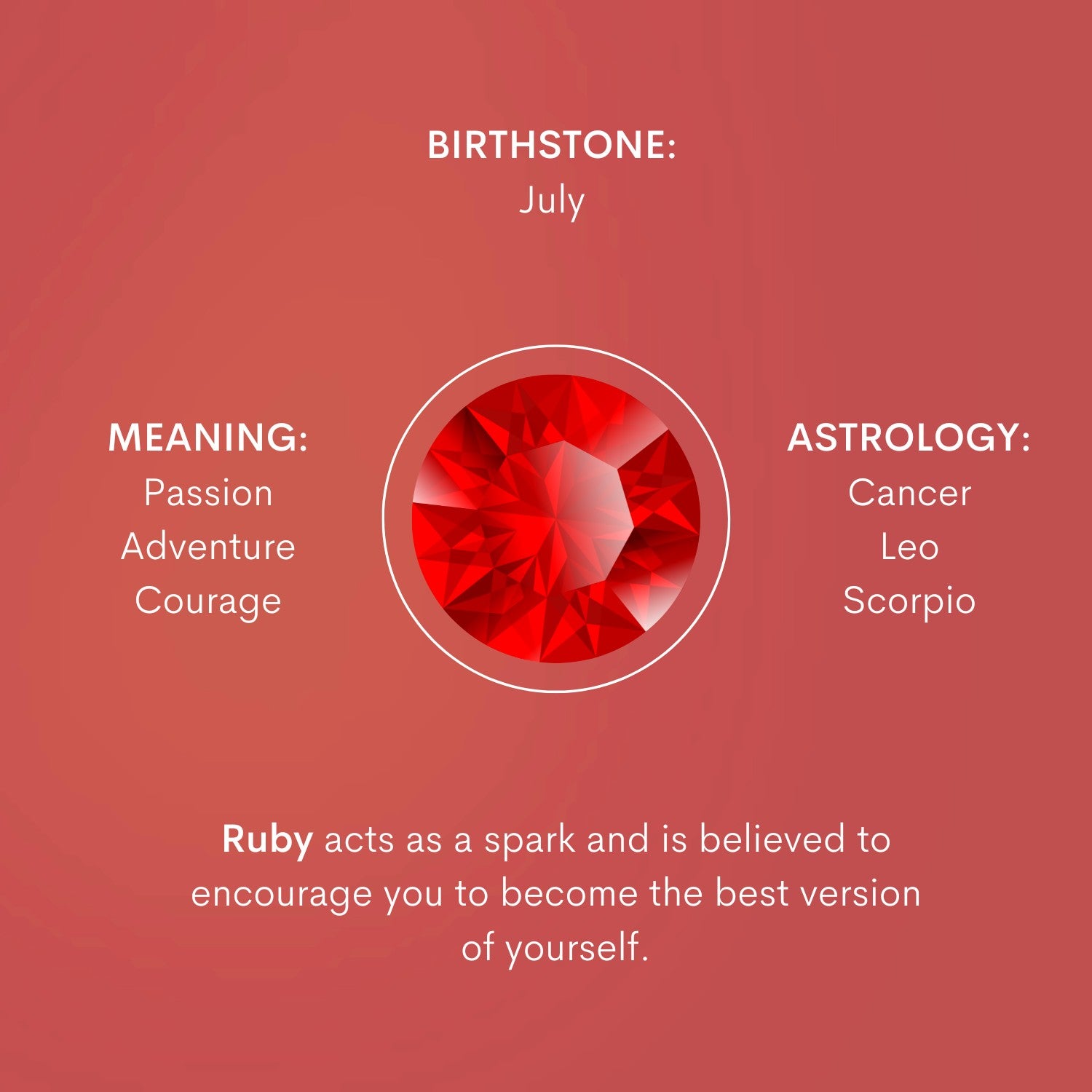 July Represents July Birthstone Ruby Necklace β Little Sky Stone