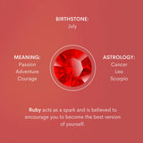 Ruby acts as a spark and is believed to encourage you to become the best version of yourself.