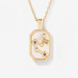 Birthstone Zodiac Necklace - Aquarius