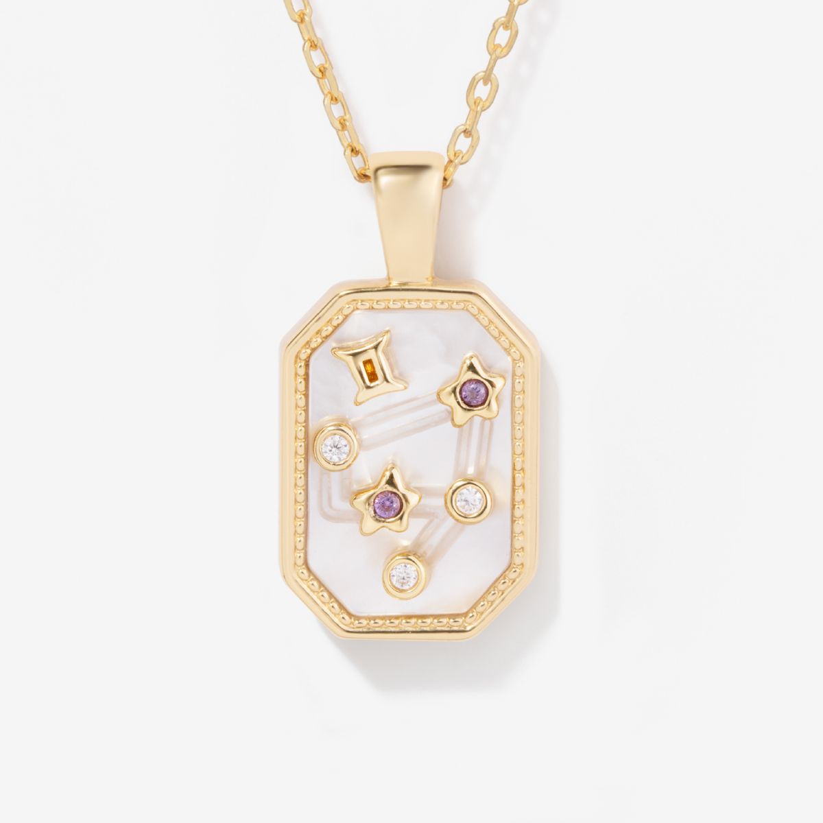 Birthstone Zodiac Necklace - Gemini